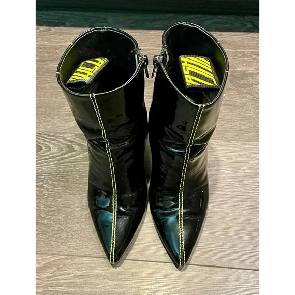 Glossy Leather Ankle Boots - Picture 2 of 5